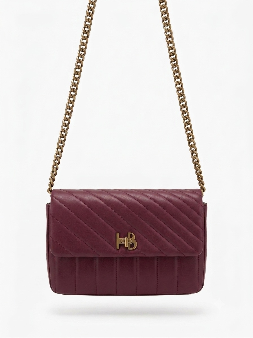 Henri Bendel Quilted Burgundy Convertible Crossbody